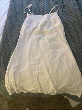 La Hearts White Circle Skater Slip Skirt